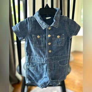 Baby Gap Cotton Denim Romper 0-3 months